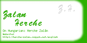 zalan herche business card